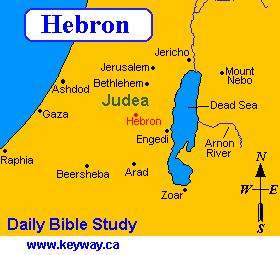 Map of Hebron | Reading the Bible Chronologically in 365 days